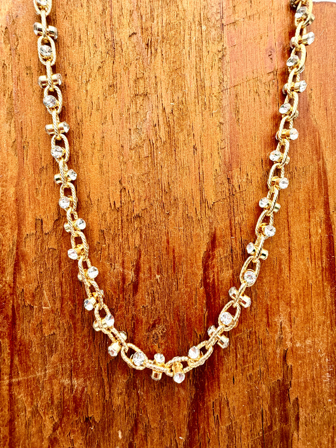 Nadia Gold & Rhinestone Necklace