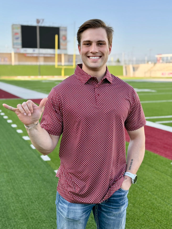 Maroon Lonestar Polo by High Creek Outdoors