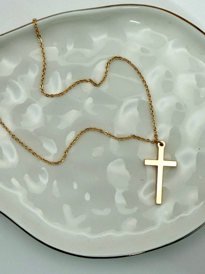 Pauline Gold Cross Necklace