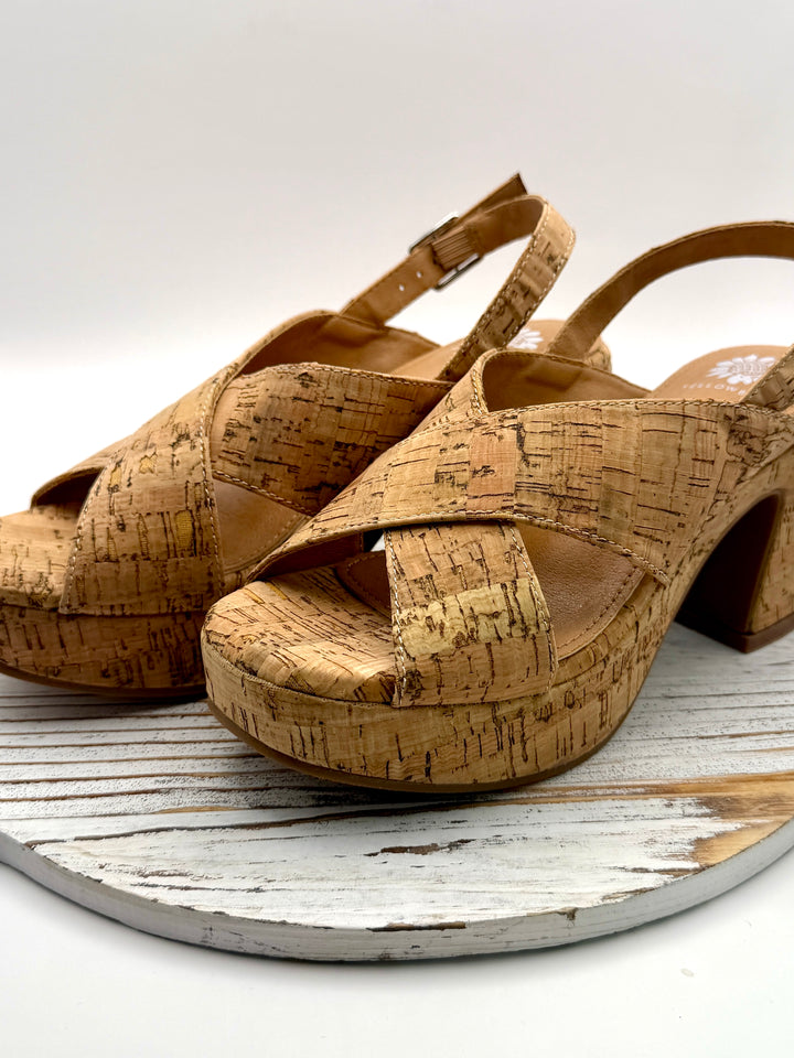 Hania Cork Heels by Yellow Box