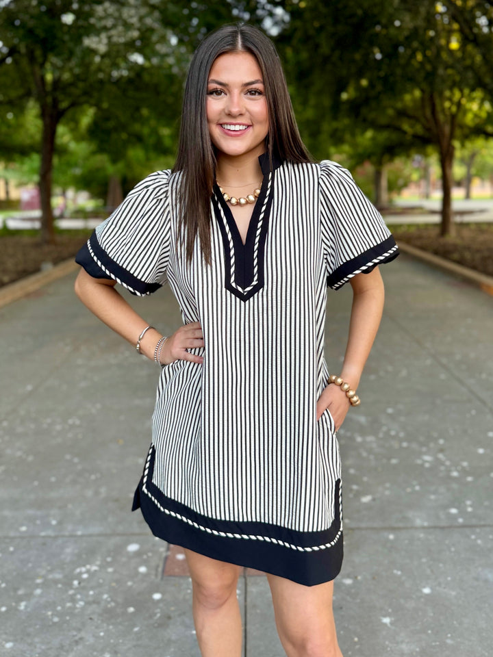 Sunday Stripes Puff Sleeve Dress