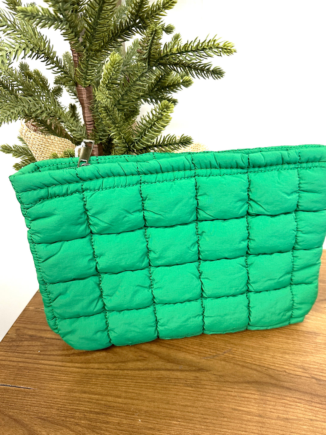 Quilted Puff Cosmetic Makeup Pouch