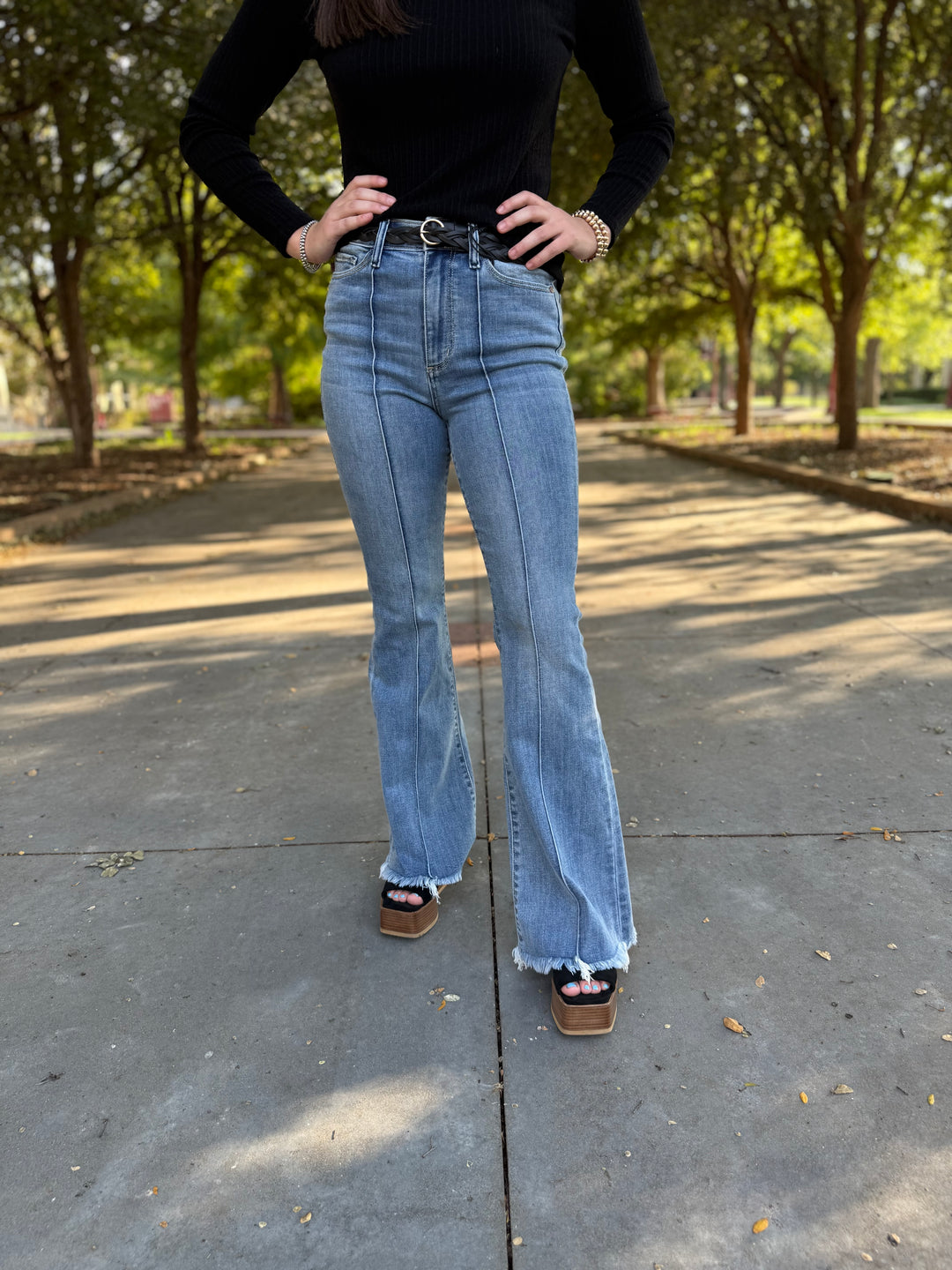 Lennon Front Seam Flare Jean by Judy Blue
