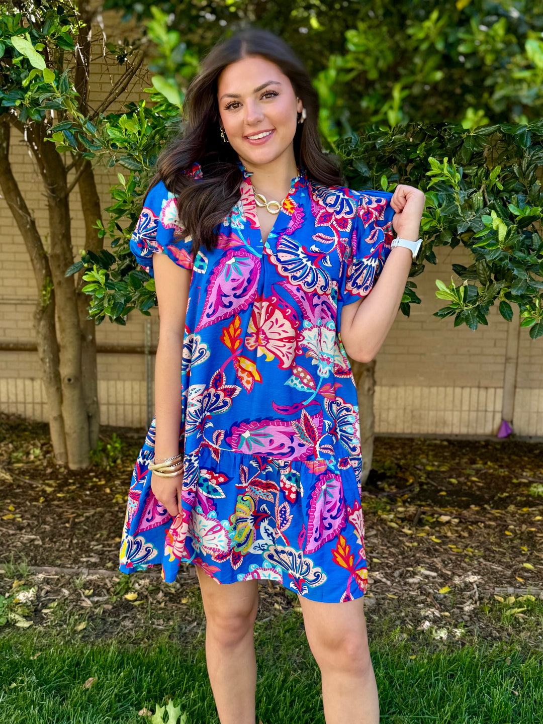 Double Take V-Neck Dress