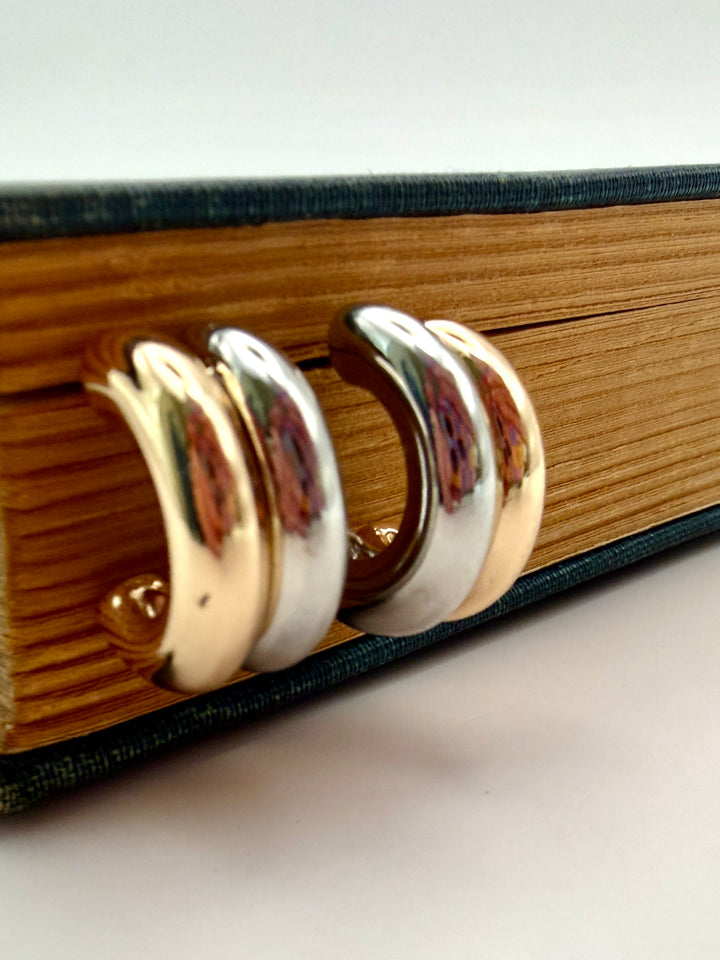 Jilly Two Tone Hoops