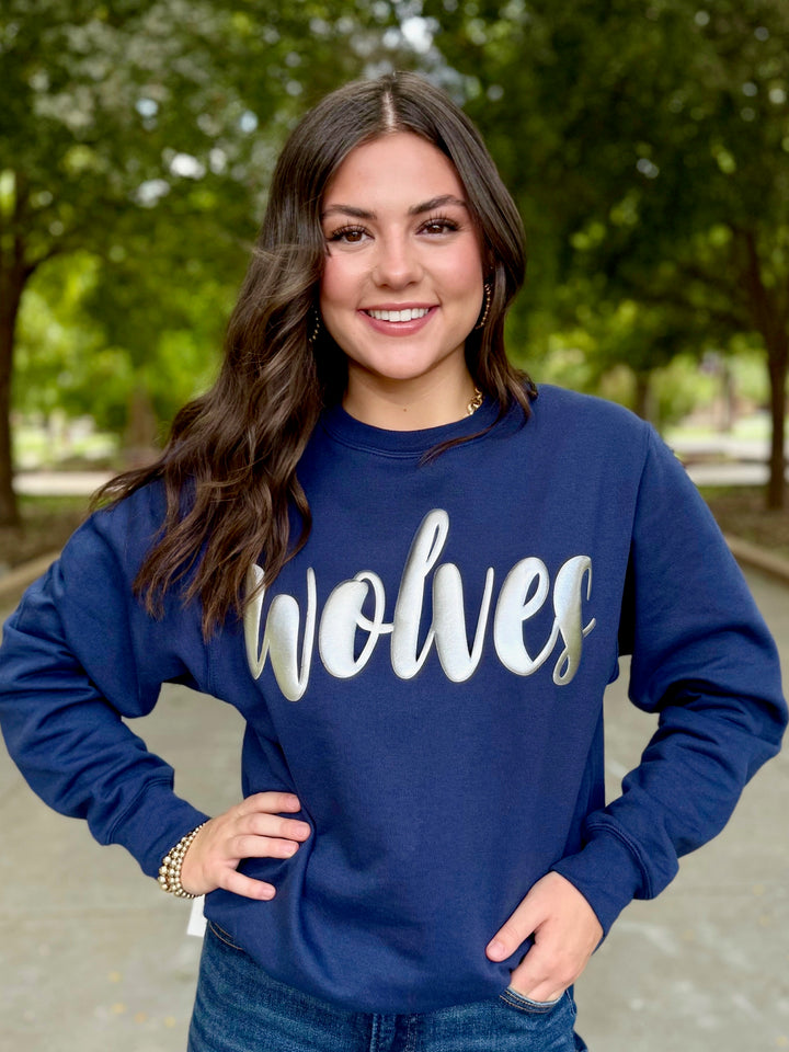 Wolves Metallic Puff Sweatshirt