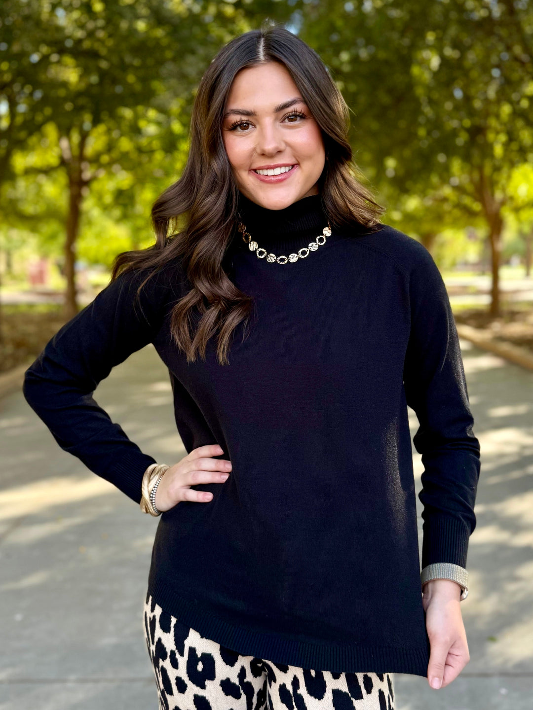 Dorothy Black Turtleneck Sweater