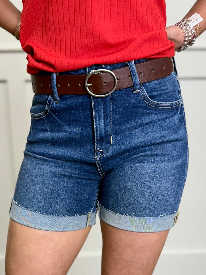 Teresa High Rise Cuffed Shorts by Risen