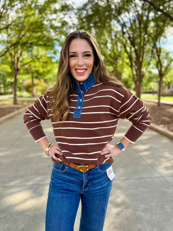 Denim & Done Brown Sweater