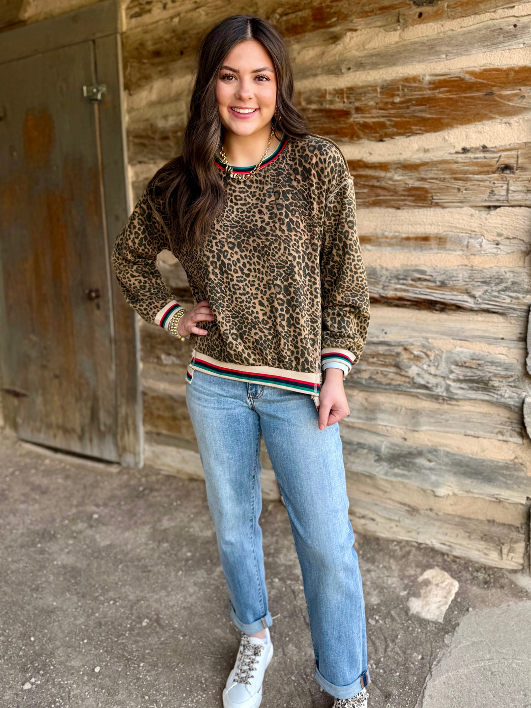 Roam Free Leopard Sweatshirt