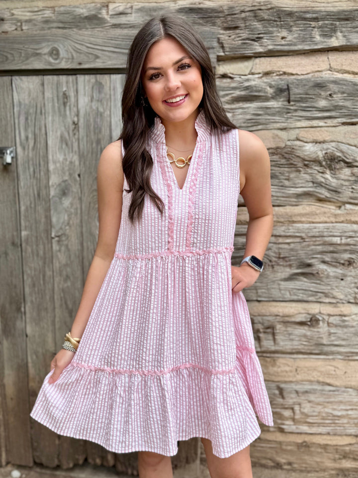 Tickled Pink Sleeveless Dress