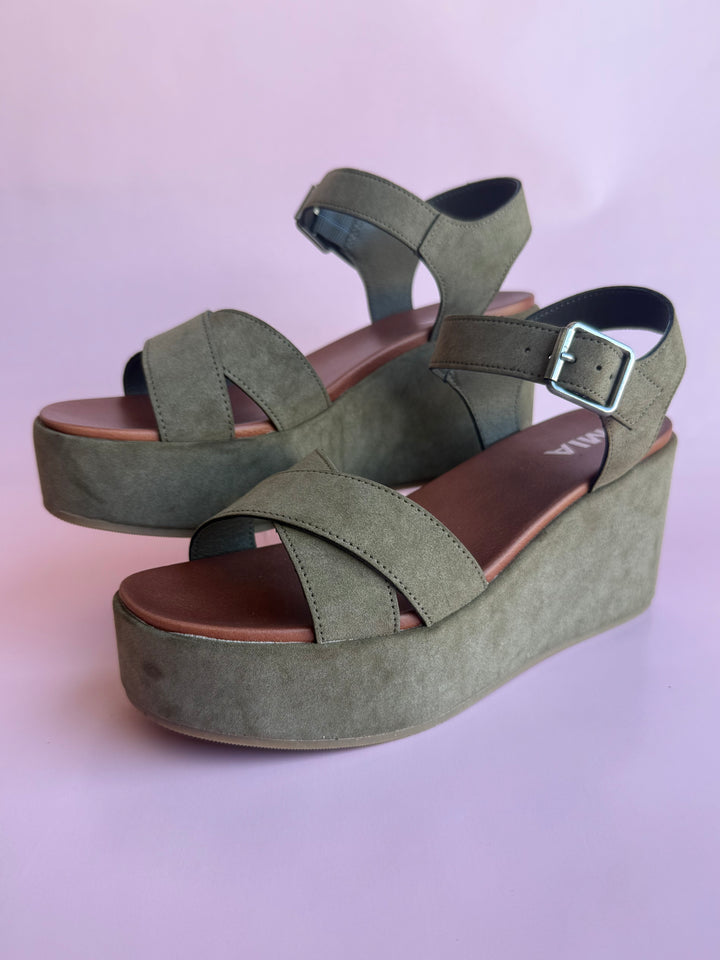 Renay Olive Wedge by MIA