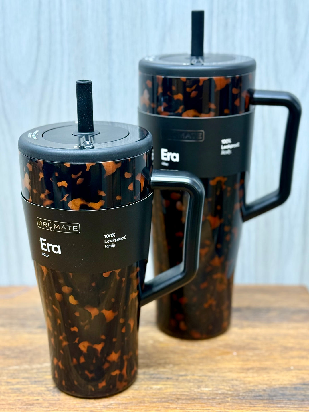 BruMate Tortoise Shell Era Straw Tumblers
