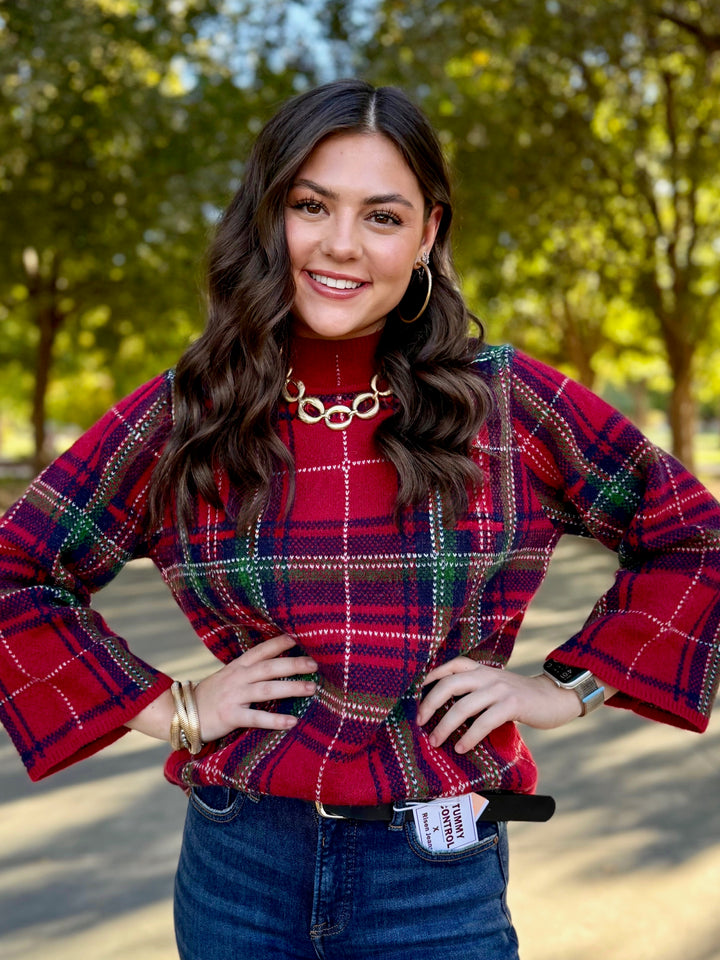 Tidings of Cheer Plaid Sweater