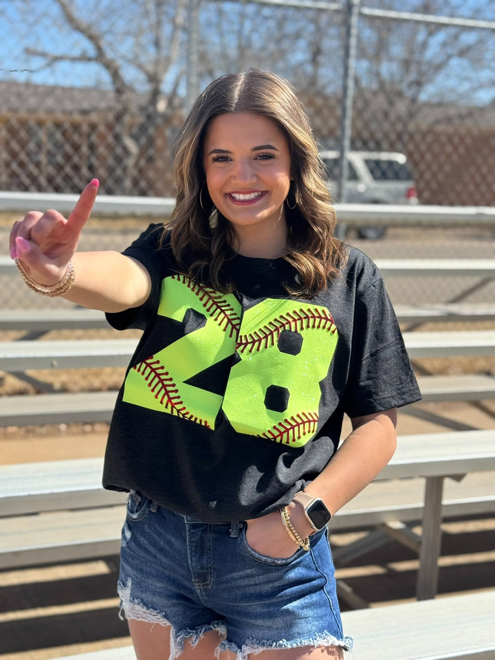 Custom Baseball/Softball Number Tee by Texas True Threads