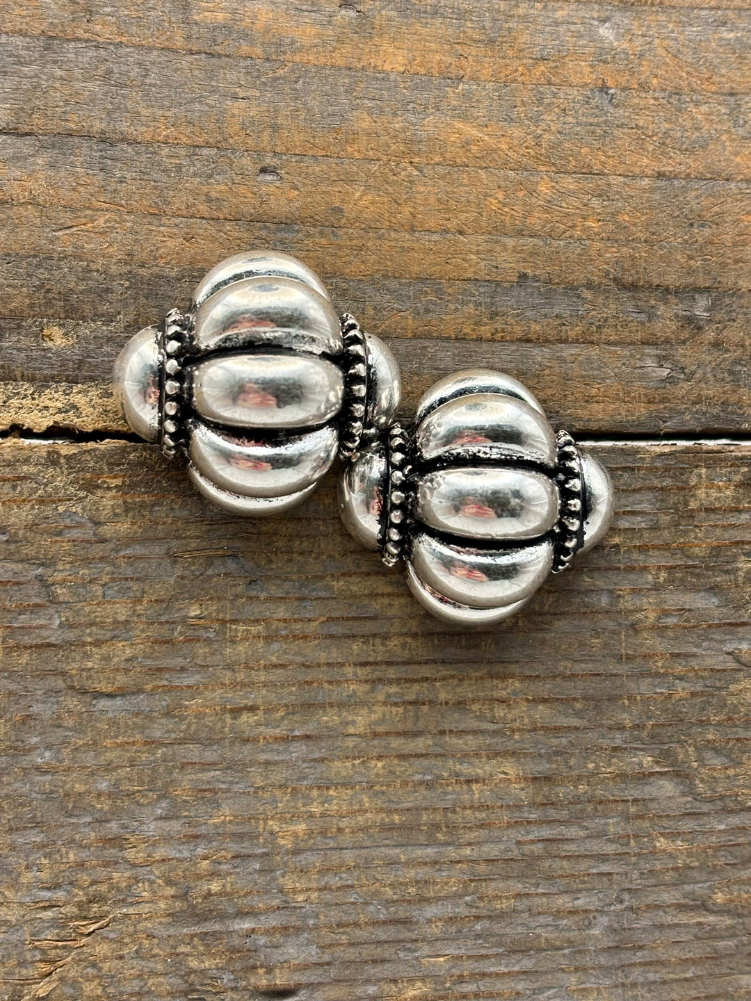 Silver Bubble Western Earrings
