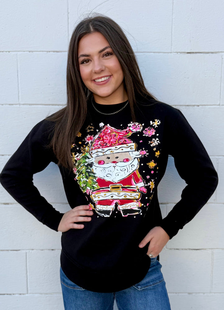 Callie Ann Stelter Santa Claus Poncho Sweatshirt by Texas True Threads