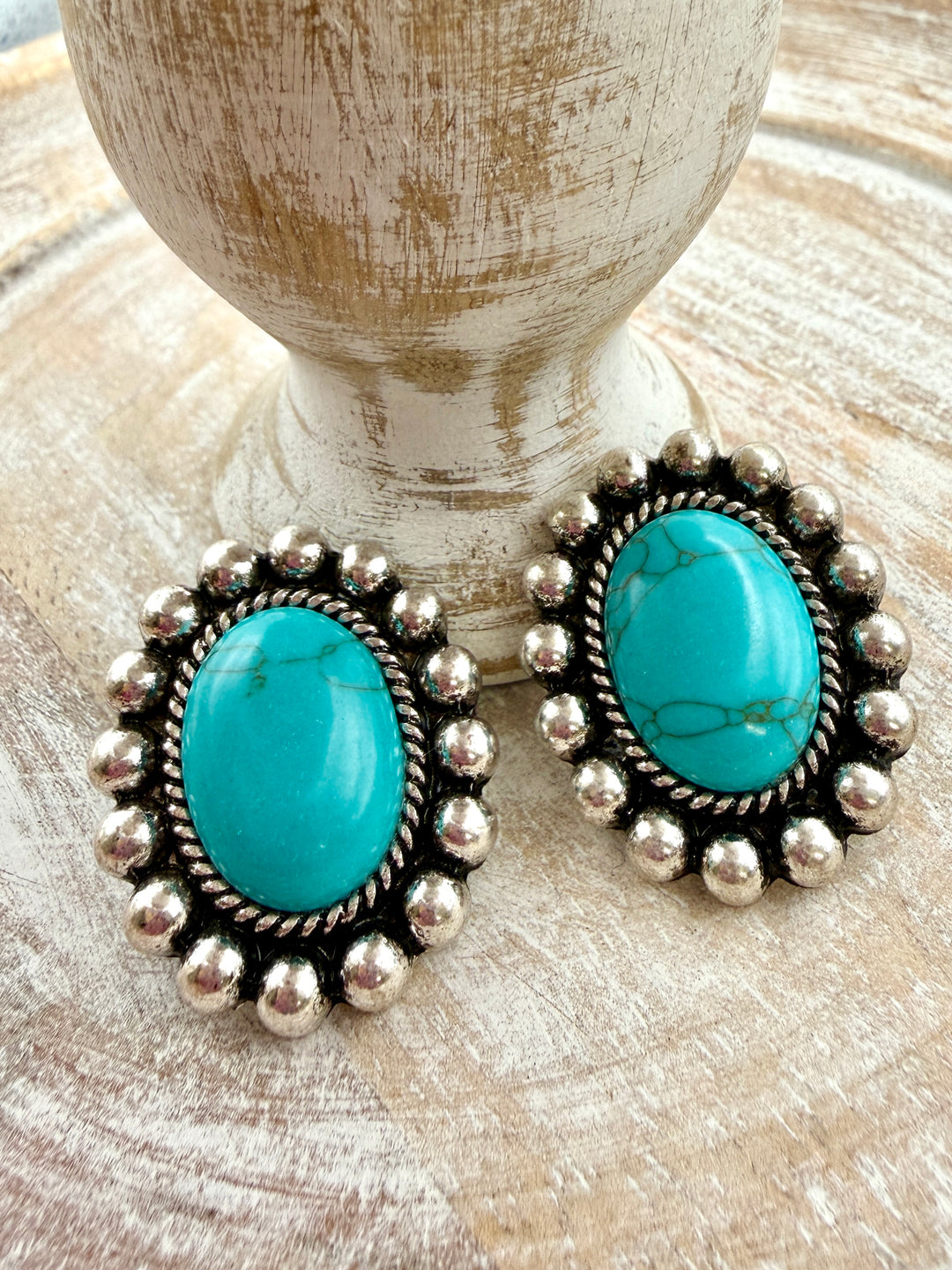 Virginia Turquoise and Silver Earrings