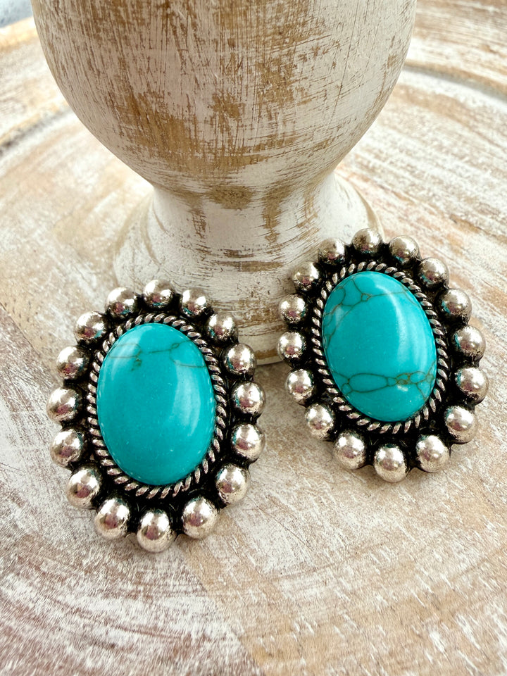 Virginia Turquoise and Silver Earrings