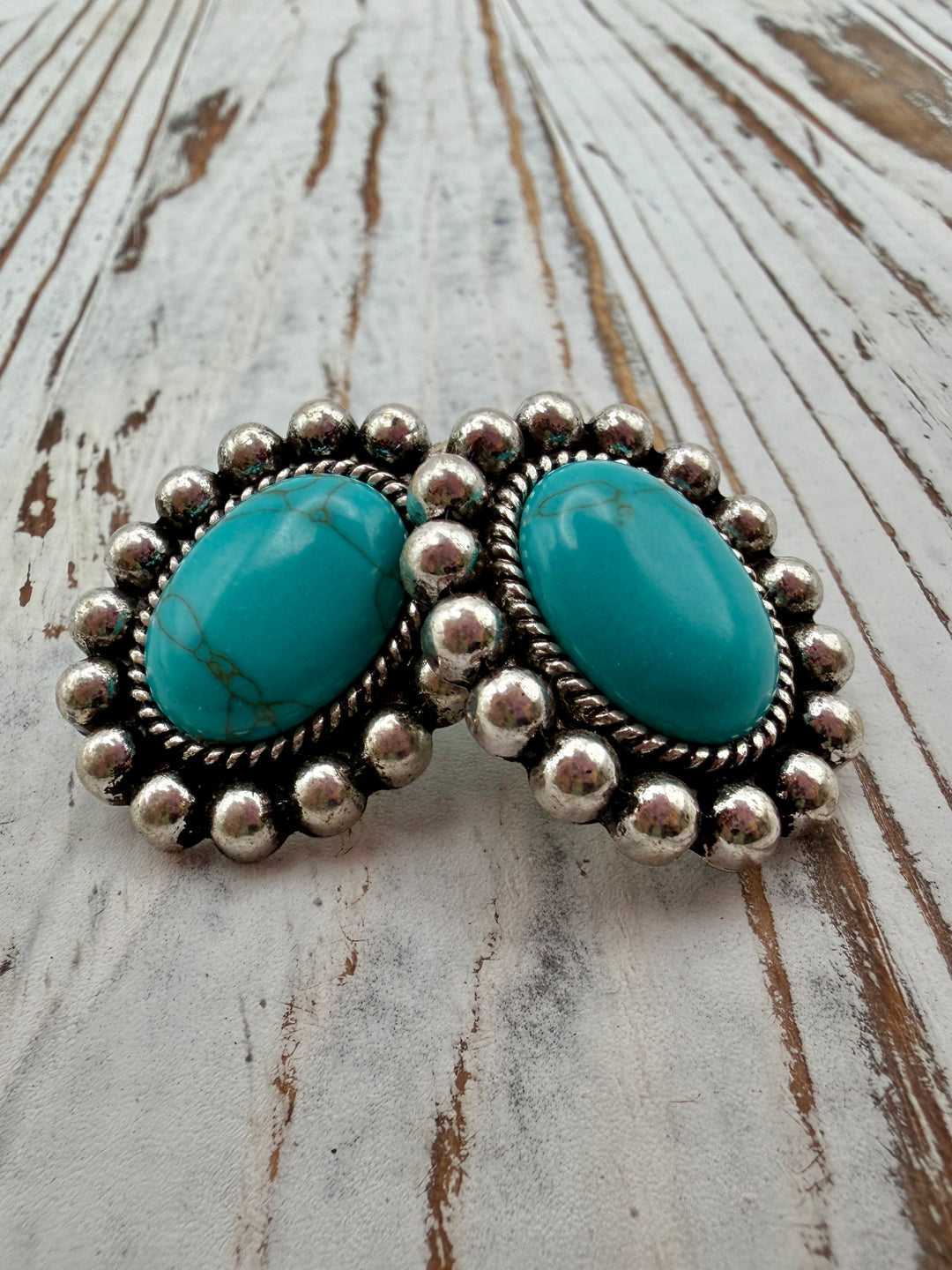 Virginia Turquoise and Silver Earrings