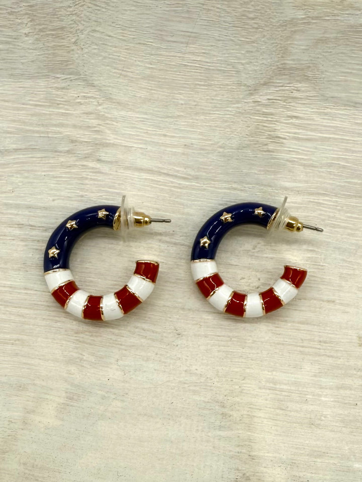 Flag Hoop Earrings by Canvas