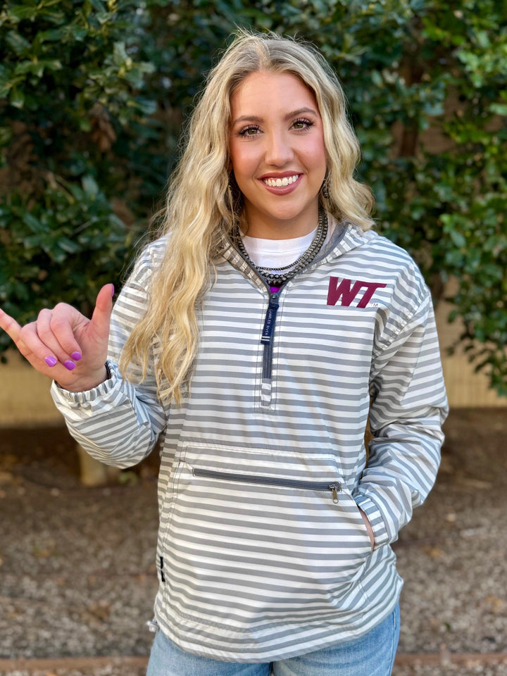 Slant WT Striped 1/4 Zip Pullover