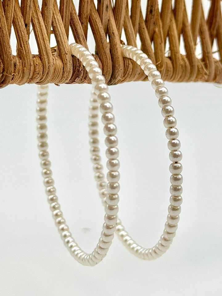 Hope Pearl Hoop Earrings