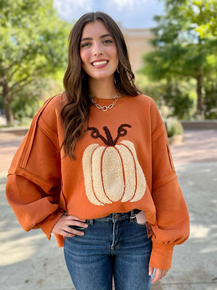 Pumpkin Spice Oversized Sweatshirt