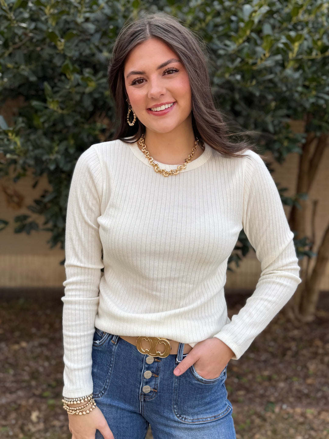 All Hours Ribbed Long Sleeve Top