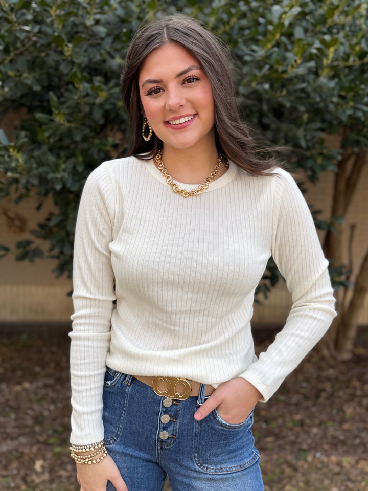 All Hours Ribbed Long Sleeve Top