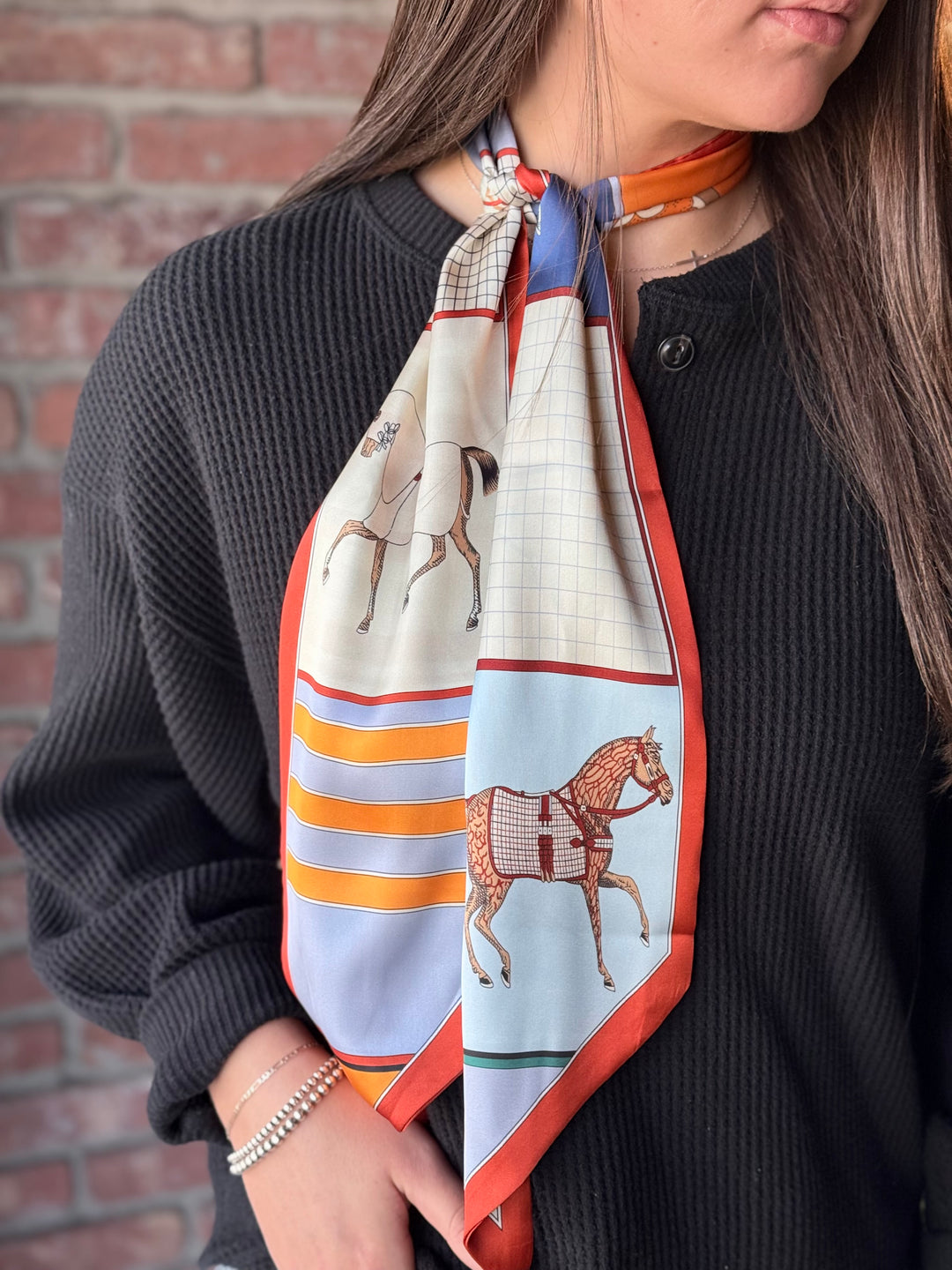 Saddle Up Silk Twilly Scarf