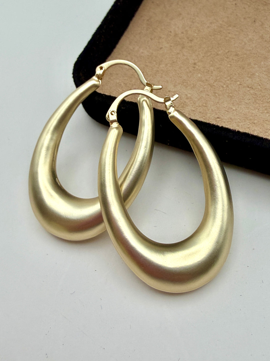 Golden Hour Oval Hoop Earrings