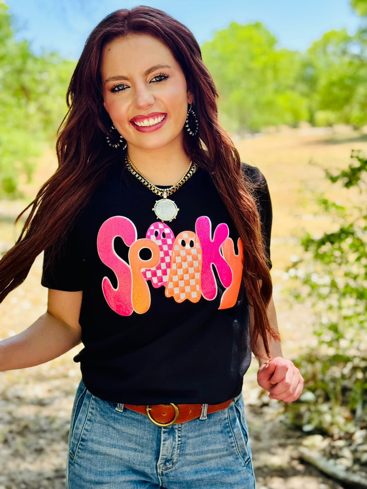 Spooky Tee in Glitter Puff by Texas True Threads