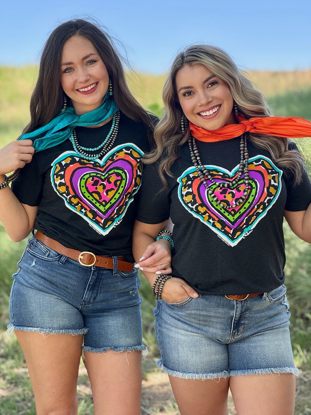 Callie Ann Stelter Leopard Heart Tee by Texas True Threads