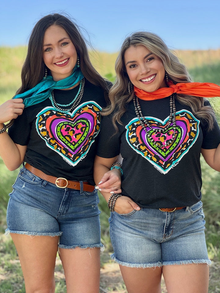 Callie Ann Stelter Leopard Heart Tee by Texas True Threads