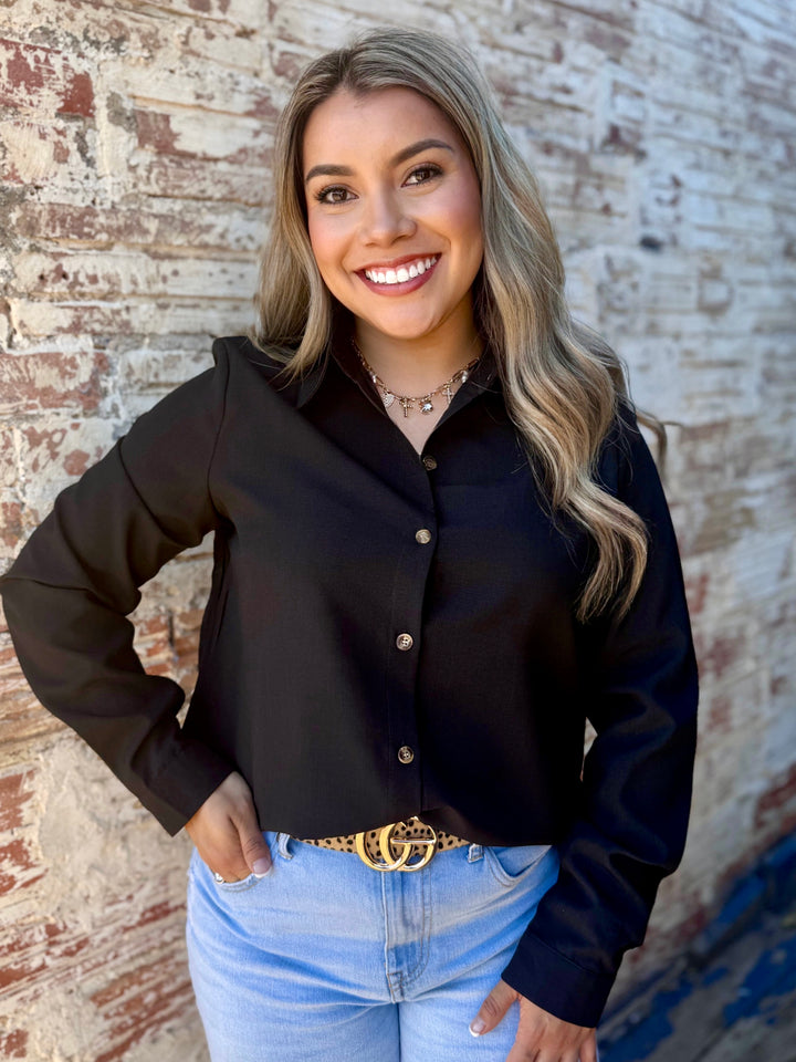 The Staple Collared Long Sleeve Button Up