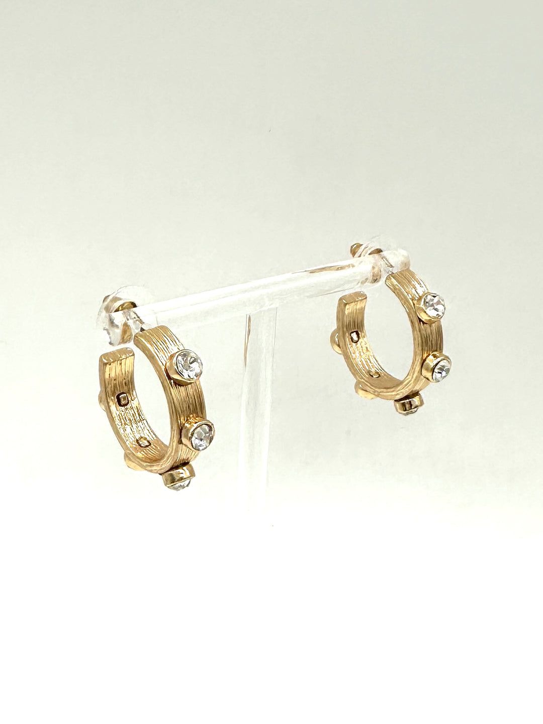 Sergio Gold & Rhinestone Hoops