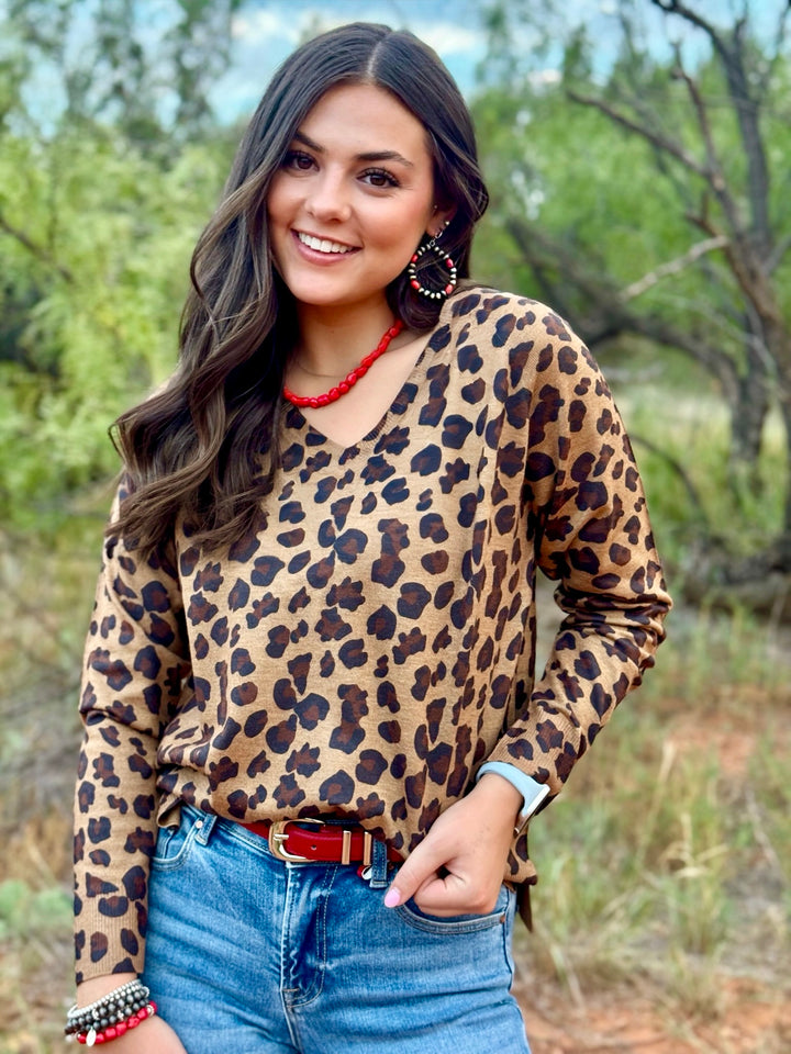Wildly Classic Leopard V-Neck Top