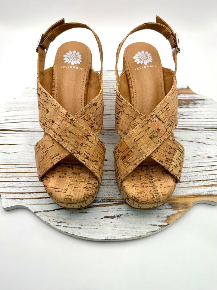 Hania Cork Heels by Yellow Box
