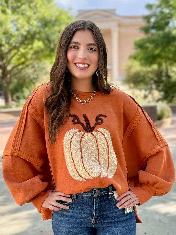 Pumpkin Spice Oversized Sweatshirt