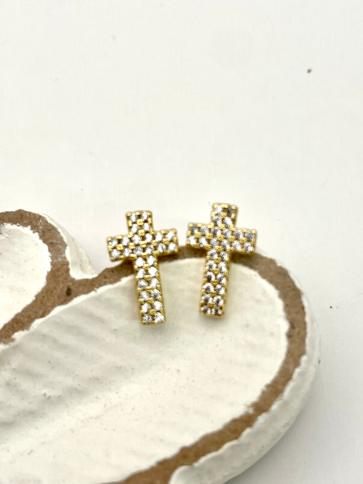 Ruth Cross Stud Earrings