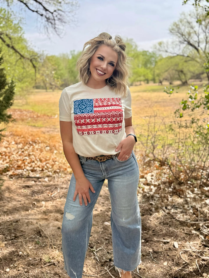 Barb's Flag Tee by Texas True Threads