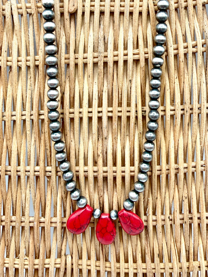 Rosa Red Stone Necklace