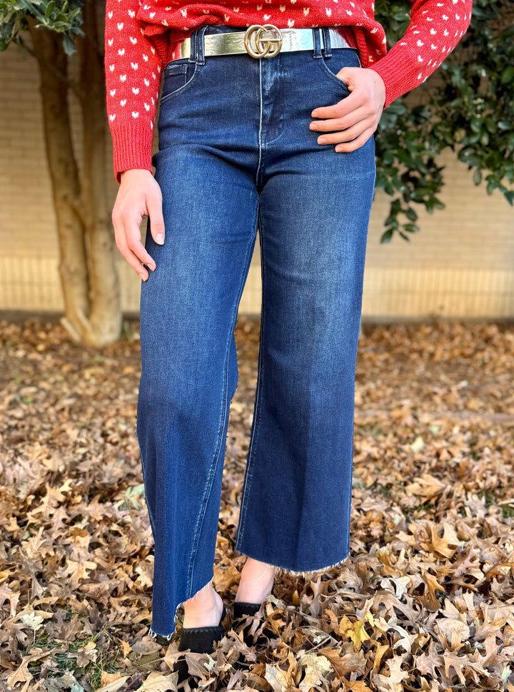 Shauna High Rise Ankle Wide Leg Jean by Risen