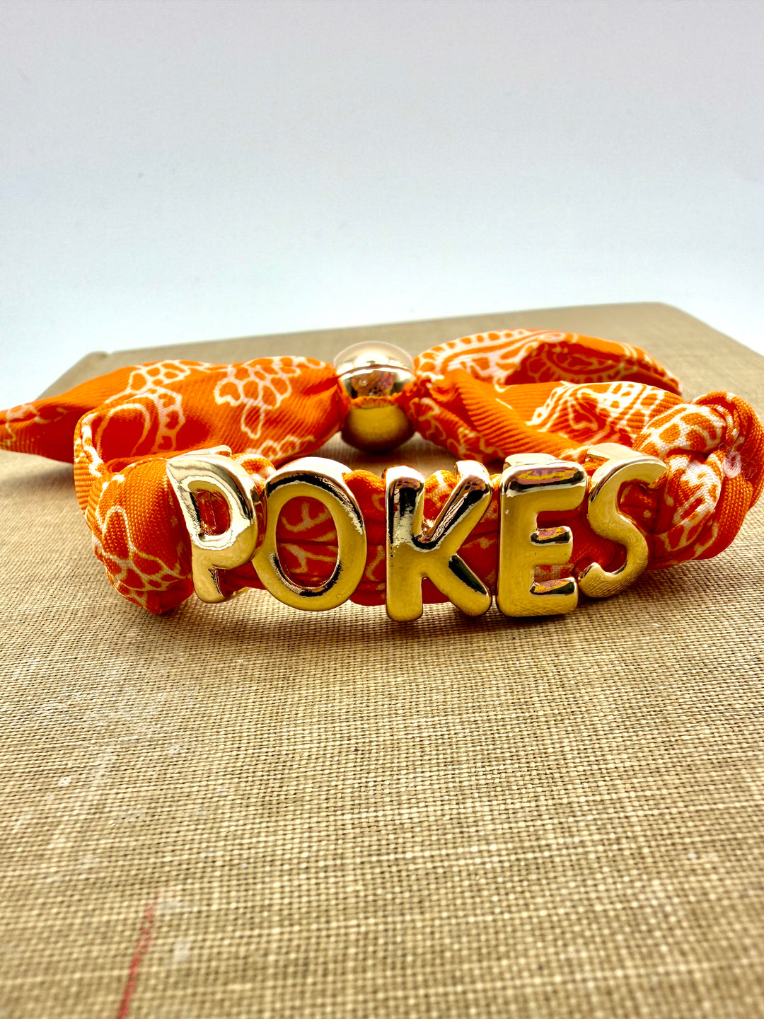 Oklahoma State Bandana Slider Bracelet