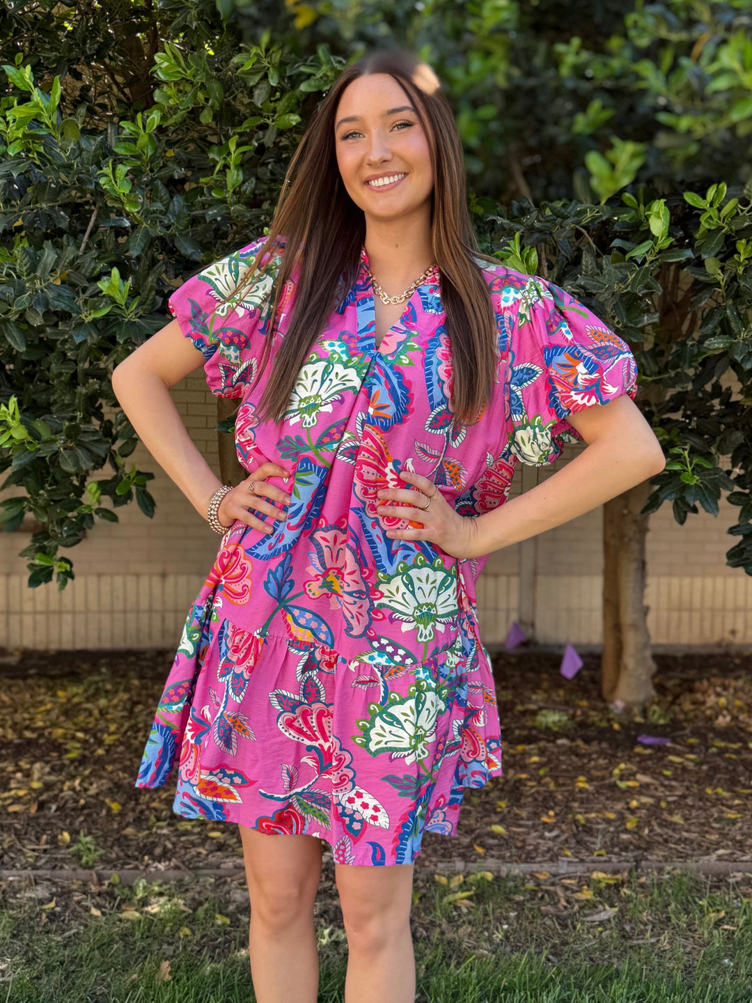Double Take V-Neck Dress