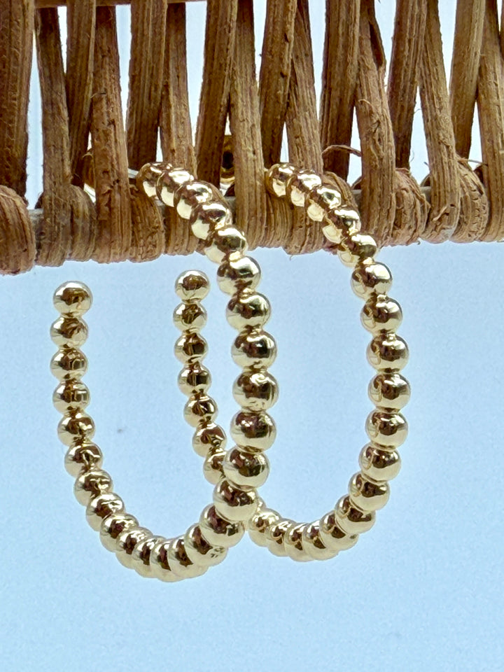 Greta Gold Beaded Hoops