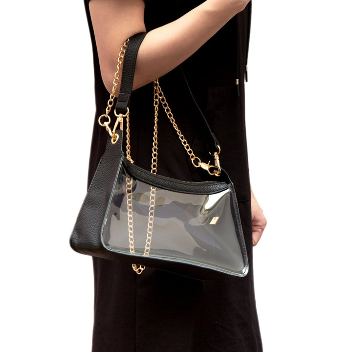Marilyn Clear Satchel with Chain Strap