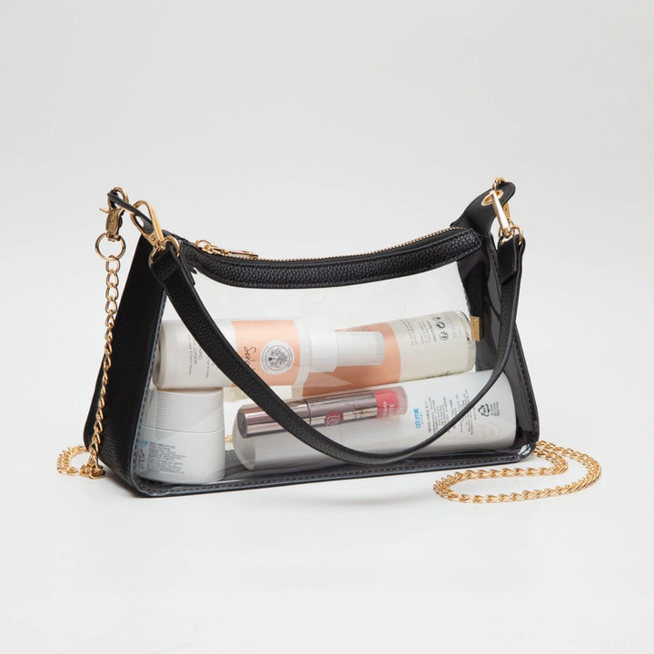 Marilyn Clear Satchel with Chain Strap