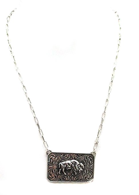 Buffalo Plate Necklace